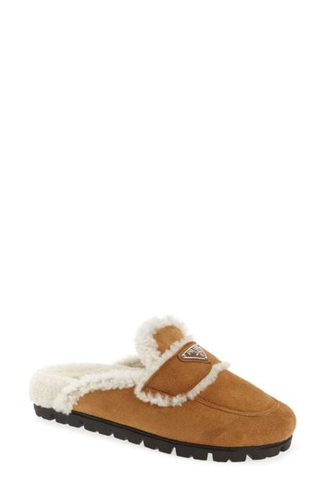 Prada fuzzy slippers